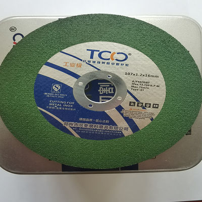 qualità  72m/S Abrasive Cut Off Wheel Inox Stainless Steel Side Grinder Disc 107x1.2x16mm fabbrica